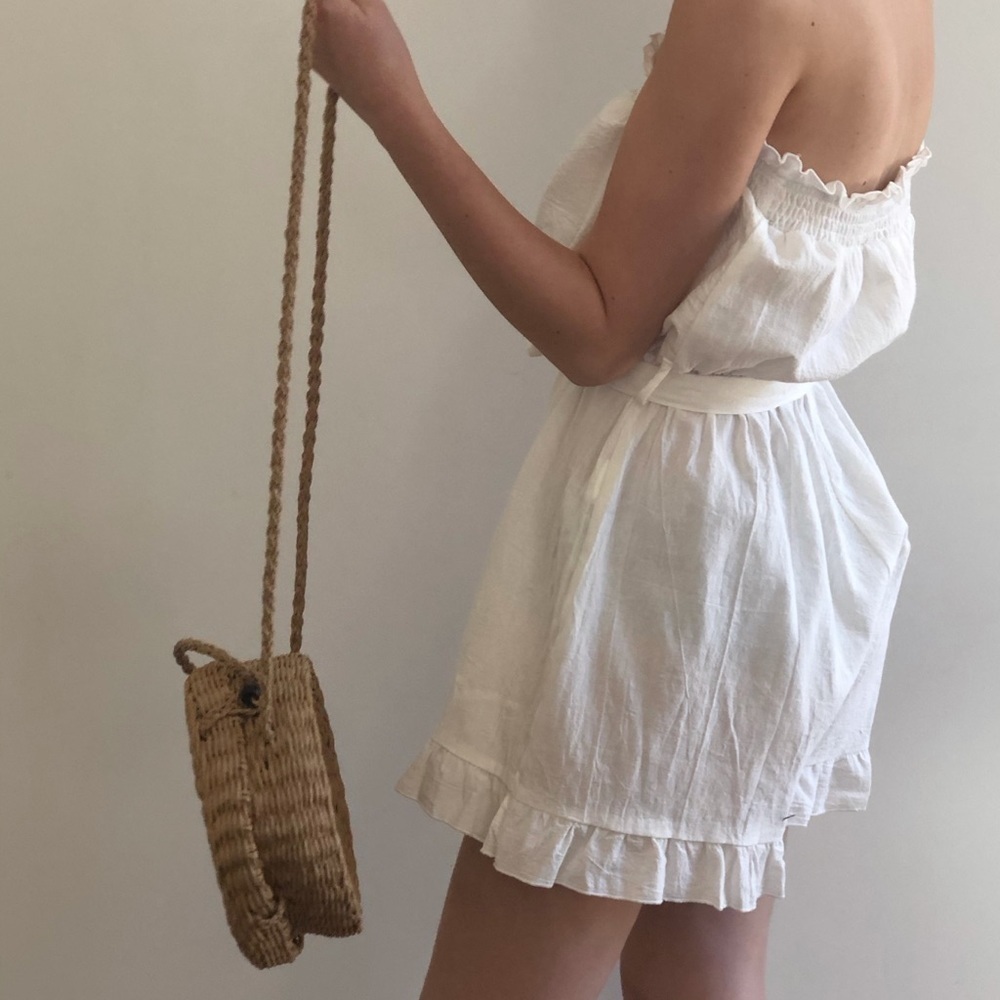 STRAW ROUND CROSSBODY BAG WITH TOP HANDLE - Picture 2 of 14